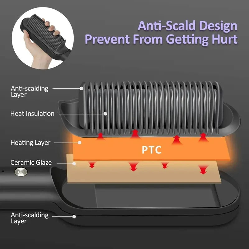 Hot Comb Hair Straightener